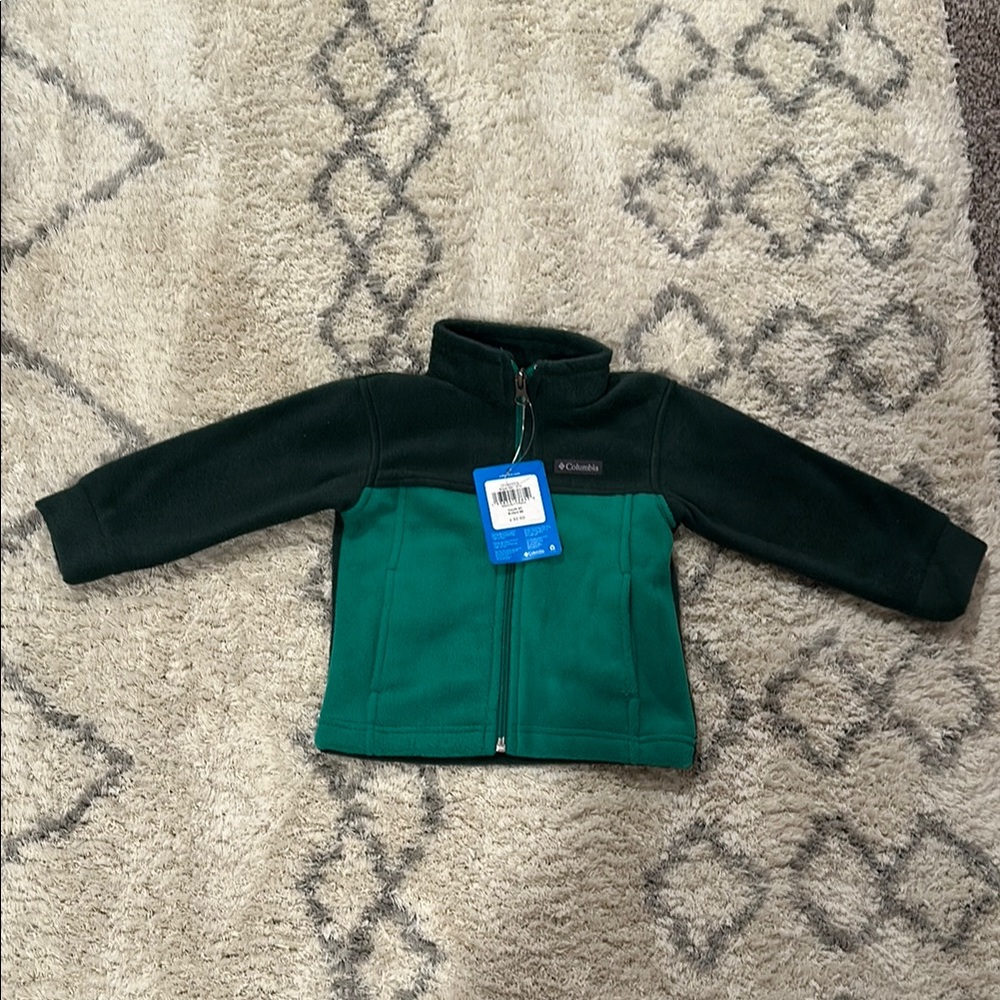 Columbia Green and Black Fleece Jacket